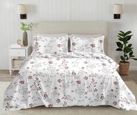 Morning Dew King Bedsheet Set | 300 TC | 100% Pure Cotton | Rose