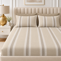 Royal Cadence King Size Bedsheet Set | 210 TC Perkale | 100% Pure Cotton | Sand