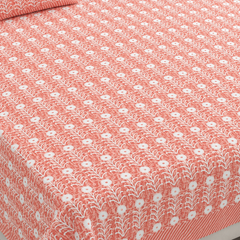 Padharo Bagh Jaipuri King Size Bedsheet | 100% Pure Cotton | Pink | Anarkali Collection