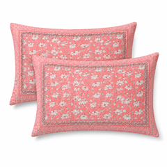 Phool Bagh Jaipuri King Size Bedsheet | 100% Cotton | Pink