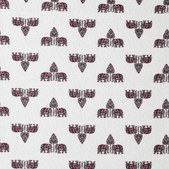Raj Elephant Jaipuri King Size Bedsheet  | 100% Cotton | Red
