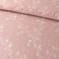 Rose Vine King Bedsheet Set | 300 TC | 100% Pure Cotton | Light Pink