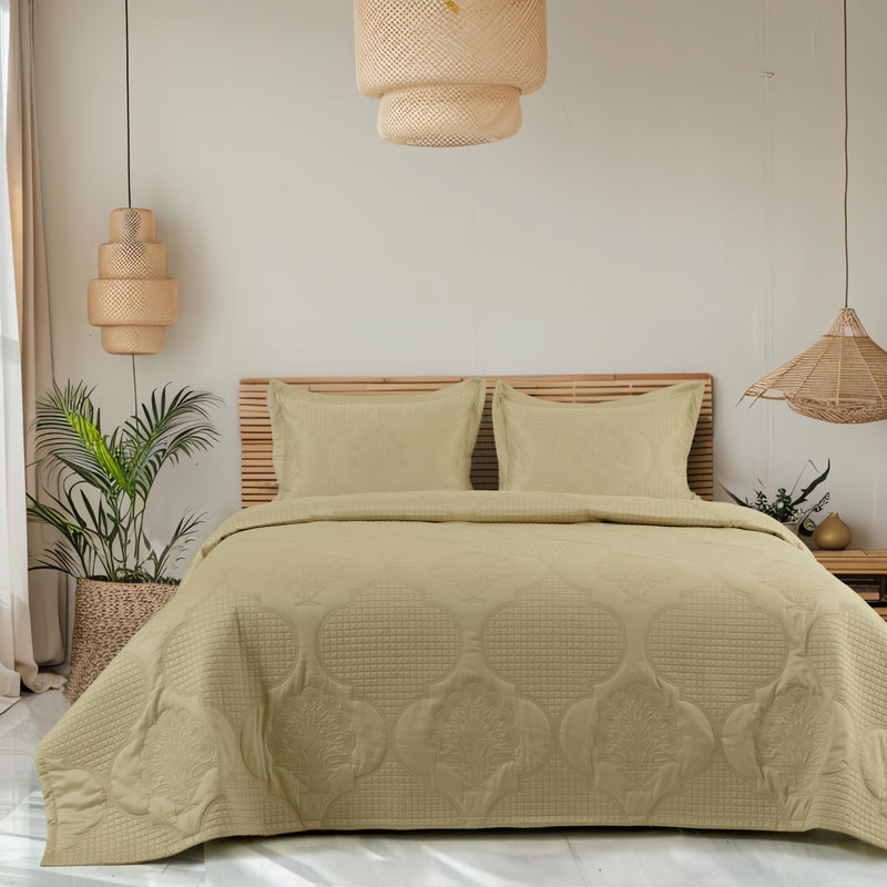 Sanctum Dynasty - Biege Bed Cover 300TC