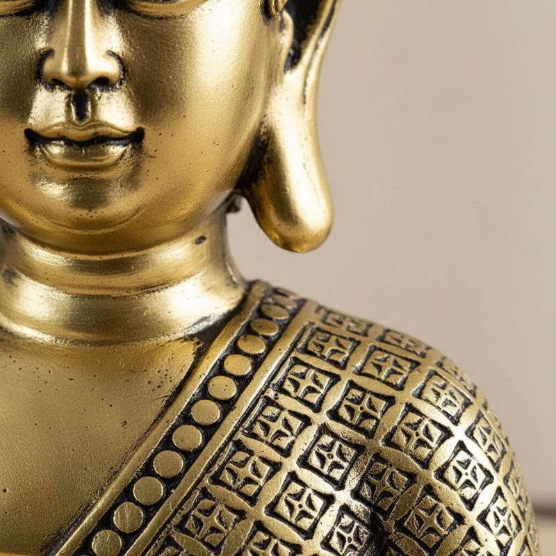 Triple Head Buddha Resin