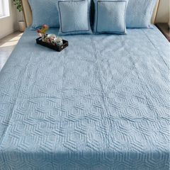 Sanctum Sovereign - Sky Blue Bed Cover 300TC