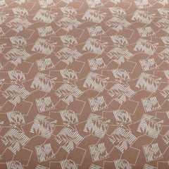 Urban Leaf King Bedsheet Set | 300 TC | 100% Pure Cotton | Peach