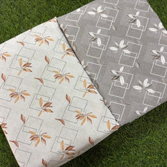 Urban Leaf Reversible Lightweight AC Dohar | Double Bed Dohar | Orange & Grey