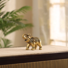 Golden Elephant Figurine