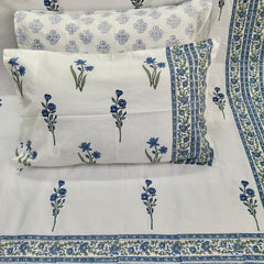 Indraneel Jaipuri King Size Bedsheet | 200 TC Percale | 100% Pure Cotton