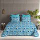 Bloomfield King Bedsheet Set | 210 TC | 100% Pure Cotton | 2 Pillow Covers | Blue