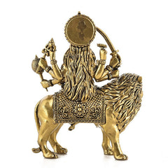 Divine Goddess Durga Maa Brass Idol | 5" | 100% Brass