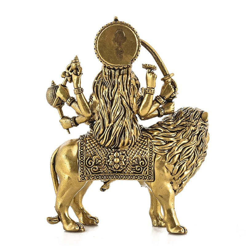 Divine Goddess Durga Maa Brass Idol | 5" | 100% Brass