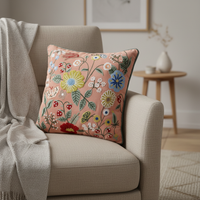 Blush Pink Garden Embroidered - 16