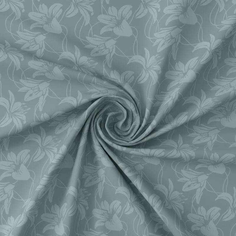 Lily Mist King Bedsheet Set | 400 TC | 100% Pure Cotton | 2 Pillow Covers