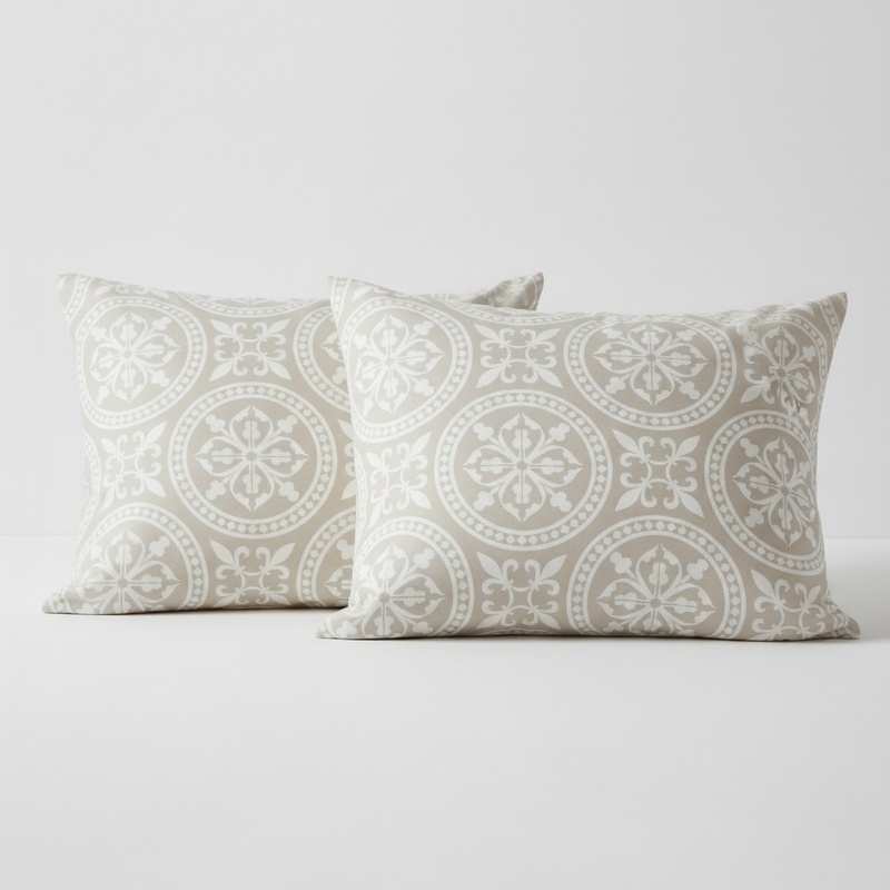 Magnolia Dune King Bedsheet Set | 400 TC | 100% Pure Cotton | 2 Pillow Covers